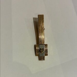 Christian Dior Gold and Gray Tie Clip👝